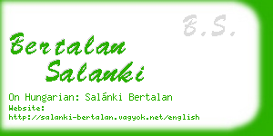 bertalan salanki business card